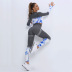 tie-dye high waist hip-lifting yoga pants long-sleeved top yoga set nihaostyles clothing wholesale NSXIN85451