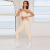 high stretch top hip lifting trousers yoga set nihaostyles clothing wholesale NSXIN85453
