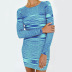 Slim color knitted dress nihaostyles clothing wholesale NSHML85491