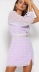 oblique shoulder bubble sleeve dress NSHML85494