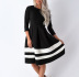 long sleeve striped dress nihaostyles clothing wholesale NSHML85498