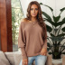 solid color bottoming long-sleeved off-the-shoulder top nihaostyles wholesale clothing NSQSY85542