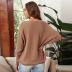 solid color bottoming long-sleeved off-the-shoulder top nihaostyles wholesale clothing NSQSY85542