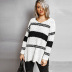 thick loose striped long-sleeved sweater nihaostyles wholesale clothing NSQSY85547