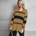 thick loose striped long-sleeved sweater nihaostyles wholesale clothing NSQSY85547