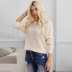 round neck tulle stitching loose long-sleeved sweater nihaostyles wholesale clothing NSQSY85560