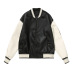color stitching casual baseball uniform loose leather jacket nihaostyles wholesale clothing NSNXH85604