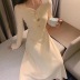 slim mid-length over-the-knee knit dress nihaostyles clothing wholesale NSFYF85639