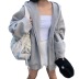 oversize loose full zipper hoodie nihaostyles clothing wholesale NSFYF85660