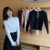 lace stitching button sweater nihaostyles clothing wholesale NSFYF85673