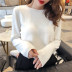 Solid Color Thin Round Neck Loose Sweater NSFYF85680