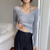long-sleeved slim V-neck pullover sweater nihaostyles clothing wholesale NSFYF85682