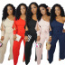 Single-Sleeve Hollowed Out Jumpsuit NSOSM85718