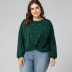 round neck printed sweater nihaostyles clothing wholesale NSWCJ85898