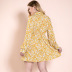 Plus Size Long-Sleeved Floral Dress NSWCJ85918