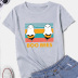 Cartoon bee letter printing short-sleeved T-shirt nihaostyles clothing wholesale NSYAY88171