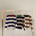 Round Neck Pullover Striped Slim Long-Sleeved Sweater NSFYF86034