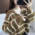 v-neck knitted sweater nihaostyles clothing wholesale NSFYF86040