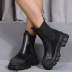 solid color thick-soled tube boots nihaostyles clothing wholesale NSCRX86042