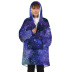 starry sky digital print silver fox fur zipper hooded blanket sweatershirt nihaostyles wholesale clothing NSMDF86115