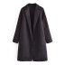 long-sleeved solid color lapel woolen coat nihaostyles wholesale clothing NSAM86245