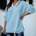 loose long-sleeved knitted hollow pullover sweater nihaostyles wholesale clothing NSXIA87939