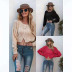 round neck long-sleeved top nihaostyles wholesale clothes NSXIA86867