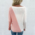 long-sleeved color-blocking knitted sweater nihaostyles wholesale clothing NSYYF86388