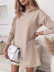 solid color mid-length hooded long-sleeved knitted dress nihaostyles clothing wholesale NSBYJ86563