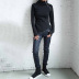 high-neck zipper long-sleeved sweatshirt nihaostyles clothing wholesale  NSBYJ86567