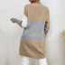 Long Color Block Knit Cardigan nihaostyles wholesale clothing NSYYF86615