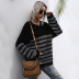 round neck loose striped long-sleeved sweater nihaostyles wholesale clothing NSYYF86622