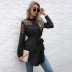 Autumn solid color long sleeve lapel lace stitching polyester sexy long blouse NSYYF86628