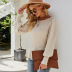 lantern sleeve solid color sweater nihaostyles clothing wholesale NSYH86758