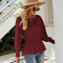 lantern sleeve solid color sweater nihaostyles clothing wholesale NSYH86758