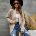 mid-length lapel knitted cardigan nihaostyles clothing wholesale NSYH86772