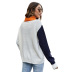 letter contrast stand collar pullover loose sweater nihaostyles clothing wholesale NSYH86778