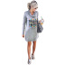 letters printed half-high collar long-sleeved dress nihaostyles clothing wholesale NSYDY86913