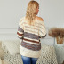 striped loose long-sleeved pullover sweater nihaostyles wholesale clothing NSQSY87146