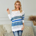 striped loose long-sleeved pullover sweater nihaostyles wholesale clothing NSQSY87146