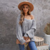 solid color hollow long-sleeved sweater nihaostyles wholesale clothing NSQSY87150