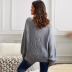 suéter de manga larga hueco de color sólido nihaostyles ropa al por mayor NSQSY87150
