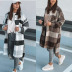 long-sleeved lapel plaid casual coat nihaostyles wholesale clothing NSXIA87927