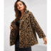 leopard brown loose coat nihaostyles wholesale clothes NSGXY87222
