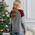 Christmas elements long-sleeved round neck loose T-shirt nihaostyles wholesale Christmas costumes NSQSY87262