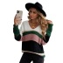 V-neck long-sleeved casual striped sweater nihaostyles wholesale clothing NSQSY87271