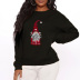 Crew Neck Santa Print Long-Sleeved Fleece Sweatshirt NSYAY87918