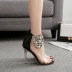 pearl glass flower exposed toe high heel sandals nihaostyles wholesale clothing NSSO81729