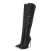women s stretch knee boots high heel pointed toe boots nihaostyles wholesale clothing NSSO81735