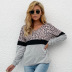 women s Leopard Print V-Neck Base T-Shirt nihaostyles wholesale clothing NSDMB81767